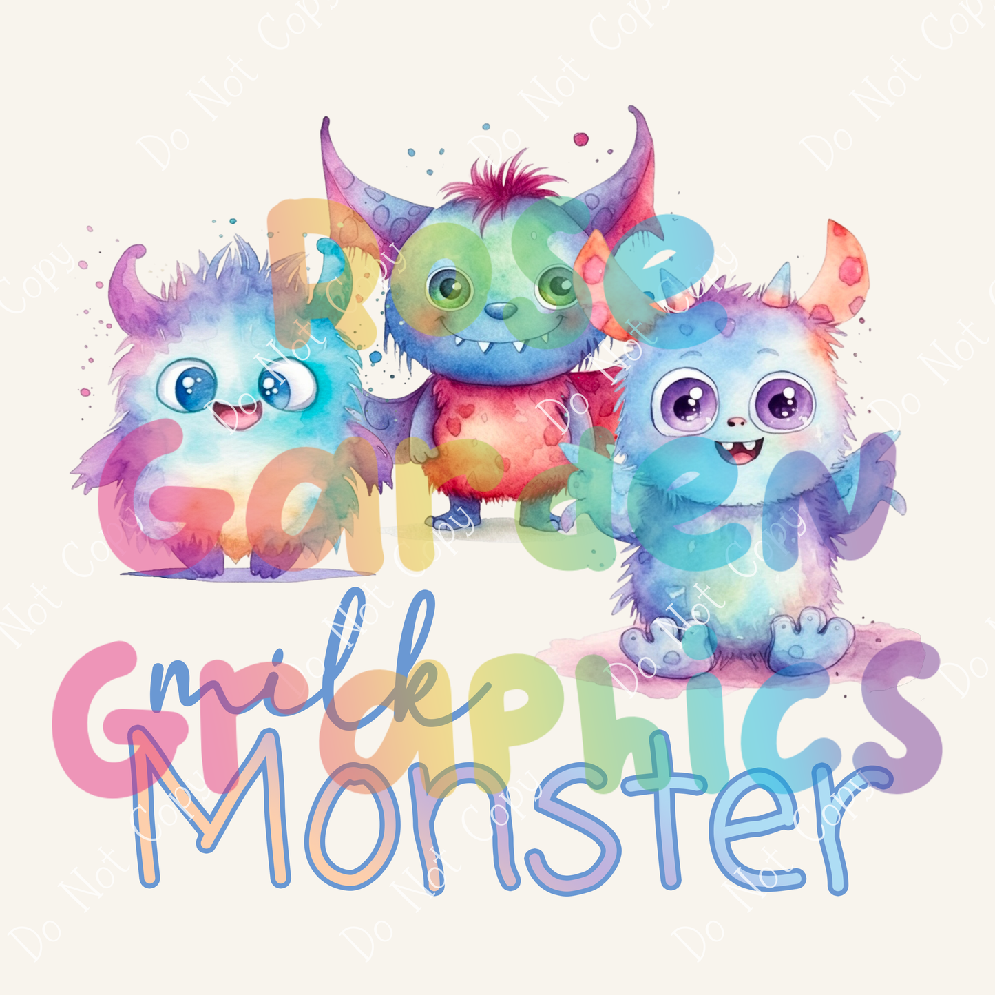 Cute Monsters "Milk Monster" PNG