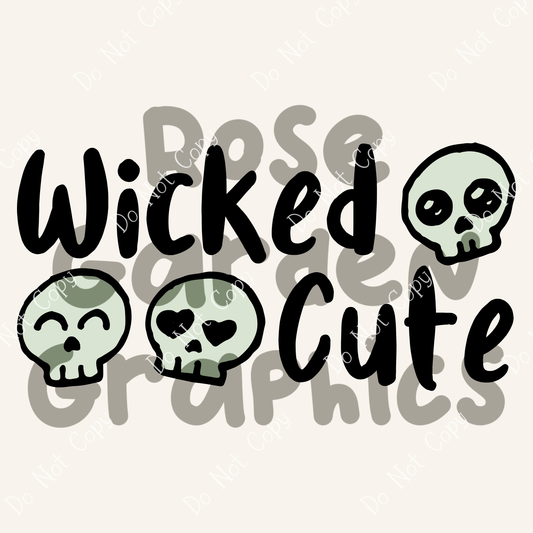 Cute Skulls "Wicked Cute" PNG