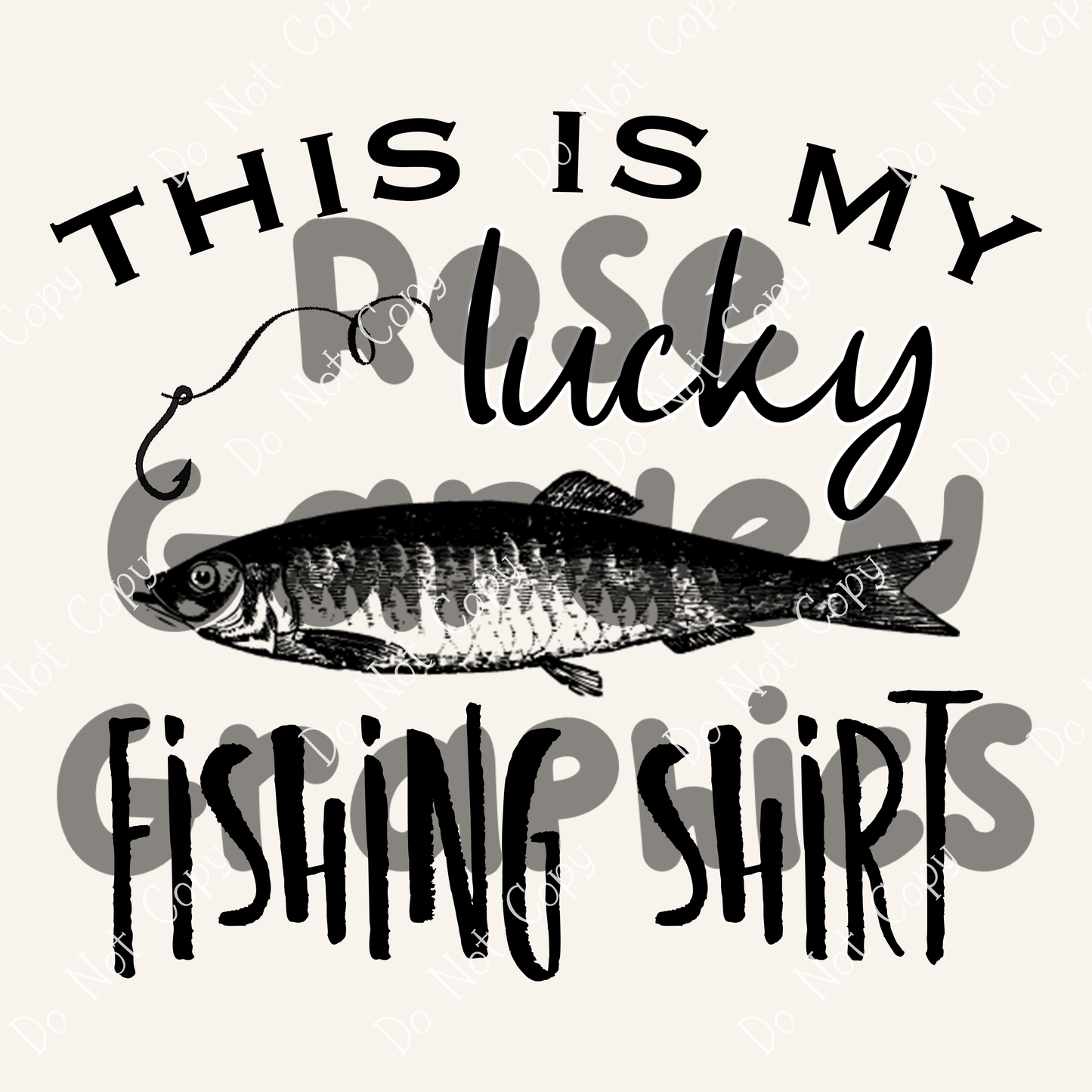 Fishing Shirt "This is My Lucky Fishing Shirt" PNG