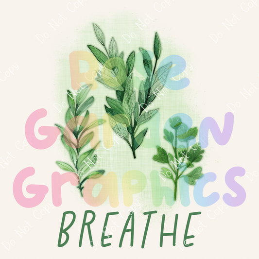 Greenery "Breathe" PNG