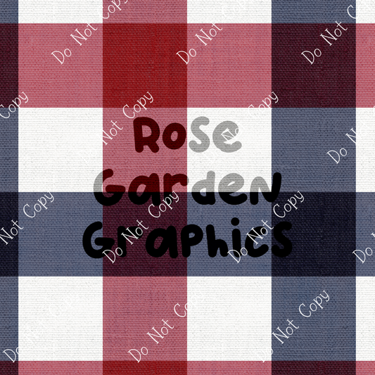 Patriotic Plaid A Seamless Image