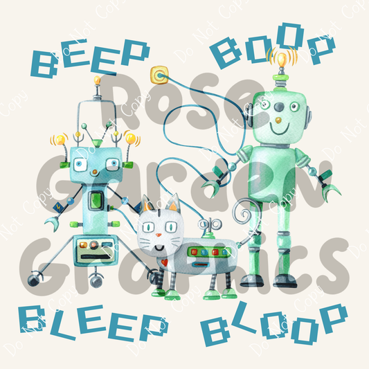 Robot Parts "Beep Boop Bleep Bloop" PNG