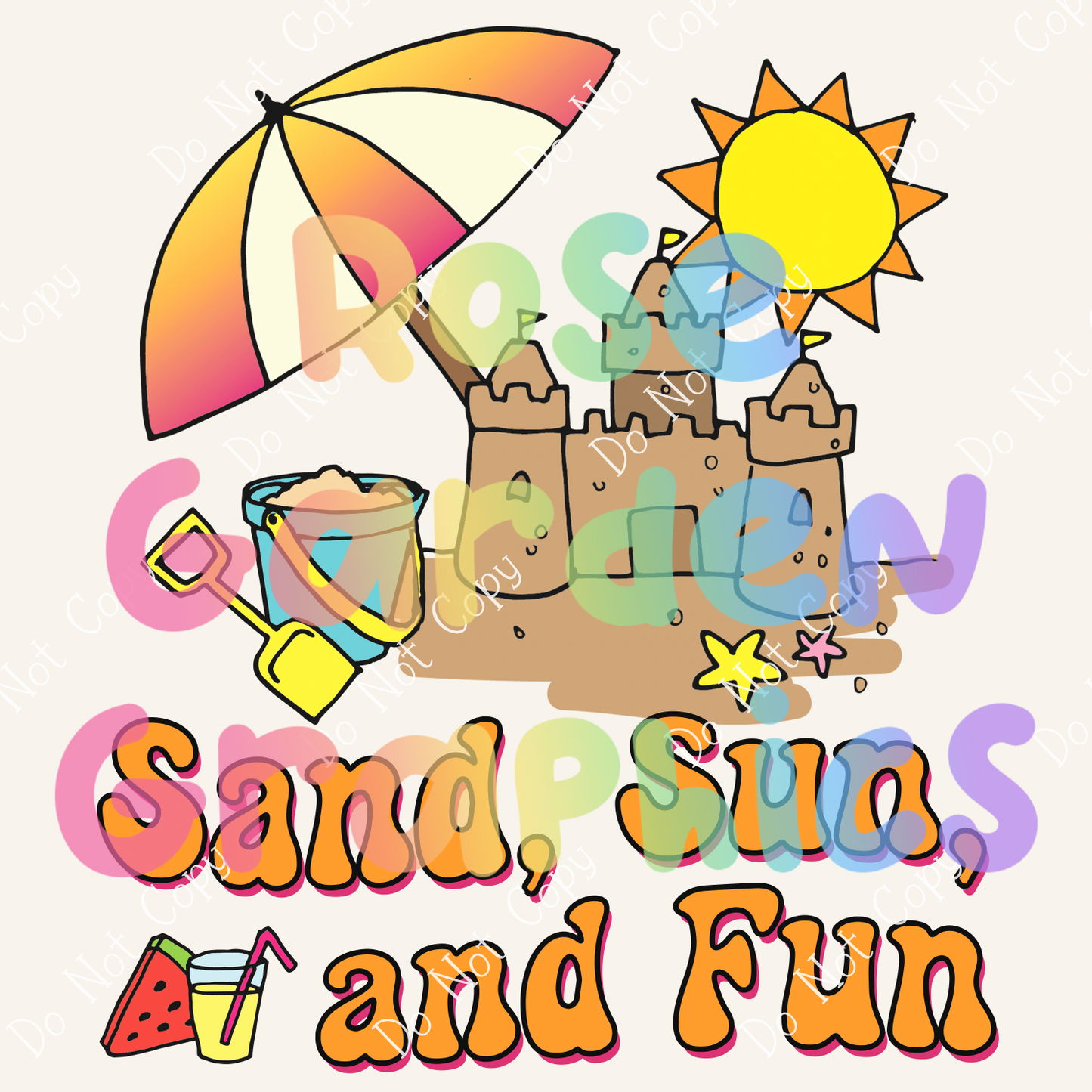 Sandy Doodles "Sun, Sand, and Fun" PNG