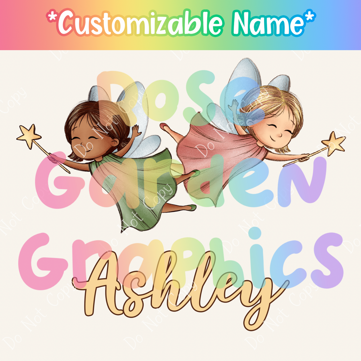 Flying Fairies Custom Name PNG ($5 per name file)