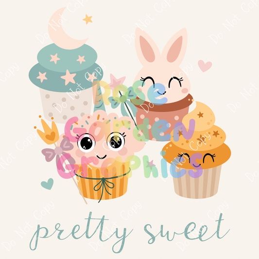 Fairy Princess Cupcakes "Pretty Sweet" PNG