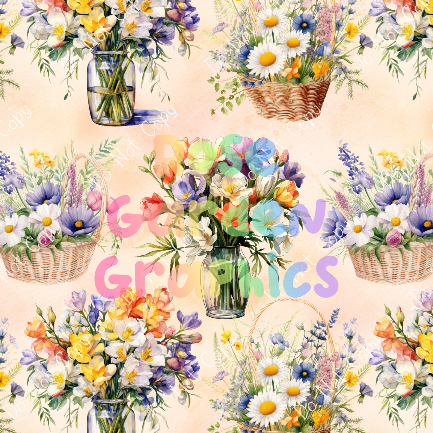 Flower Arrangements Seamless Image