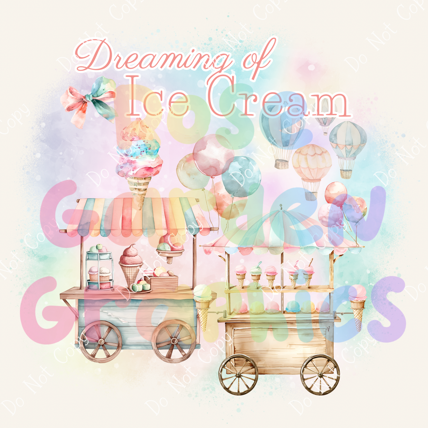 Ice Cream Carts "Dreaming of Ice Cream" PNG