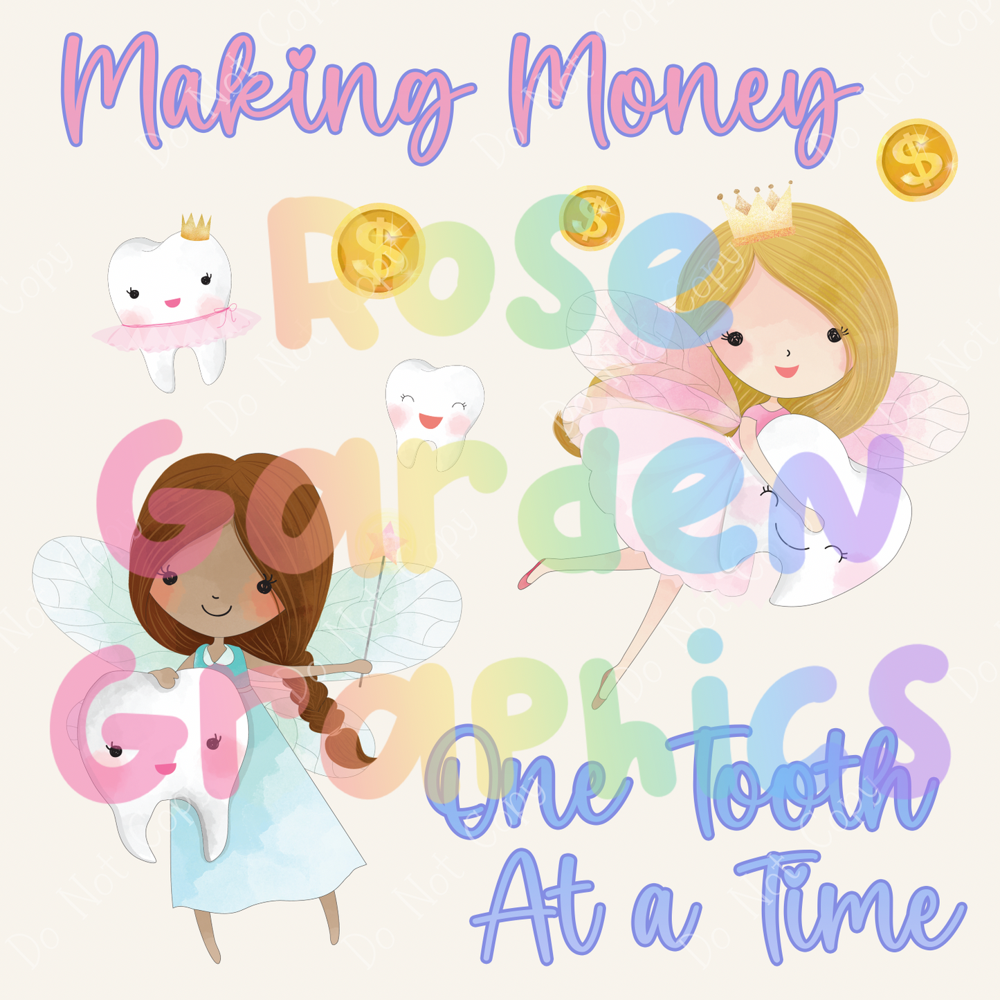 Tooth Fairies "Making Money One Tooth At a Time" PNG