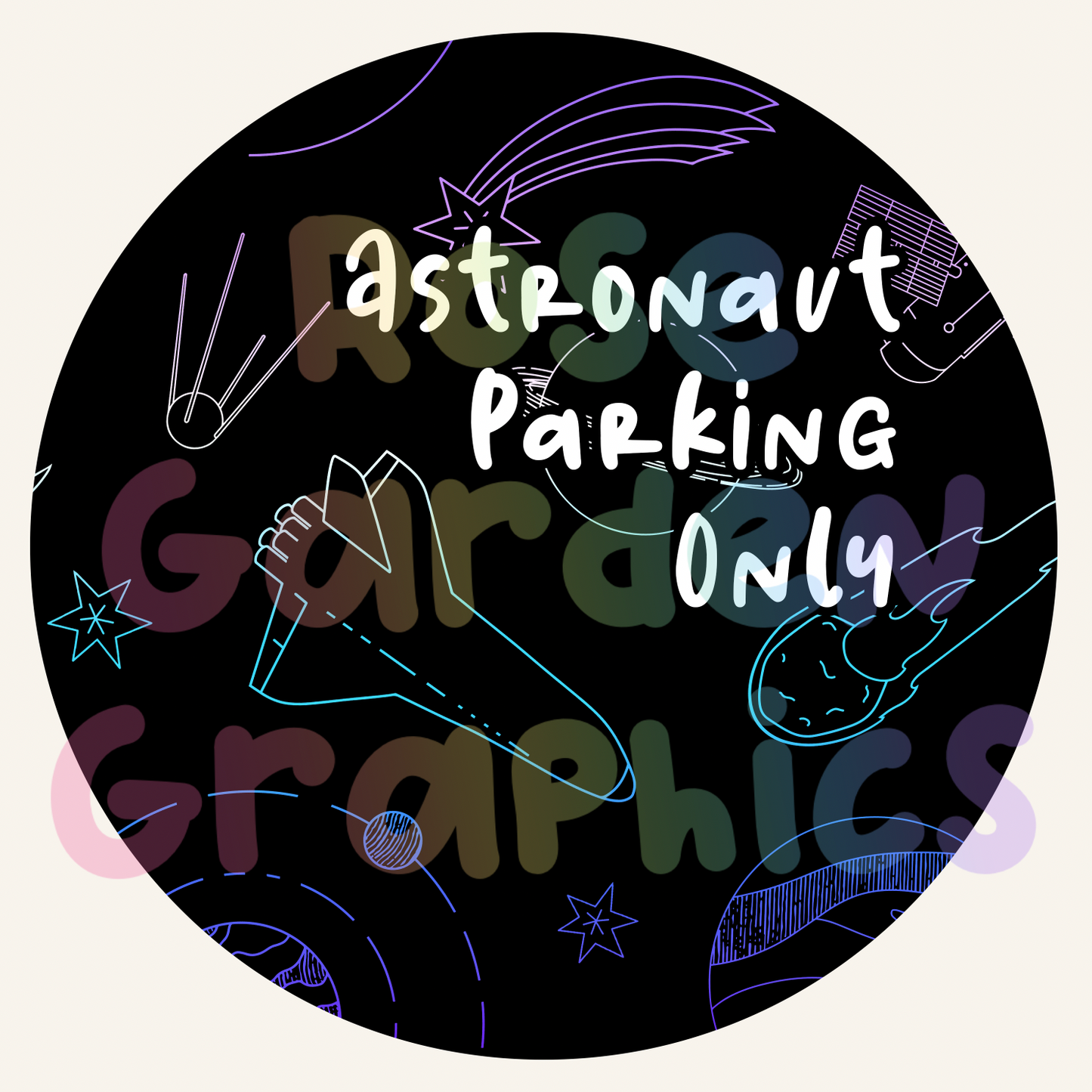 Deep Space "Astronaut Parking Only" PNG