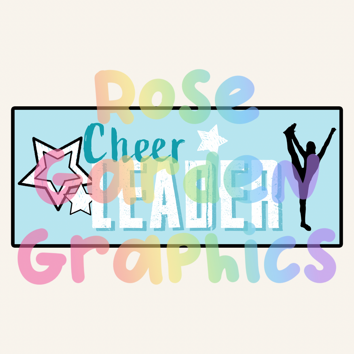 Cheerleading Words "CheerLEADER" PNG