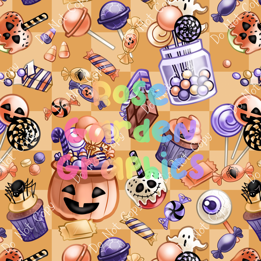 Halloween Treats Seamless Image