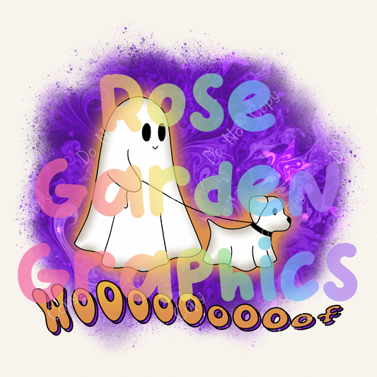 Ghostly Dog Walker "WoOooOoOOof" PNG