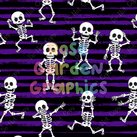 Silly Skeletons Seamless Image