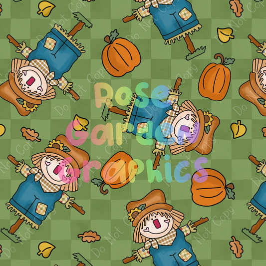 Cute Scarecrows Seamless Image