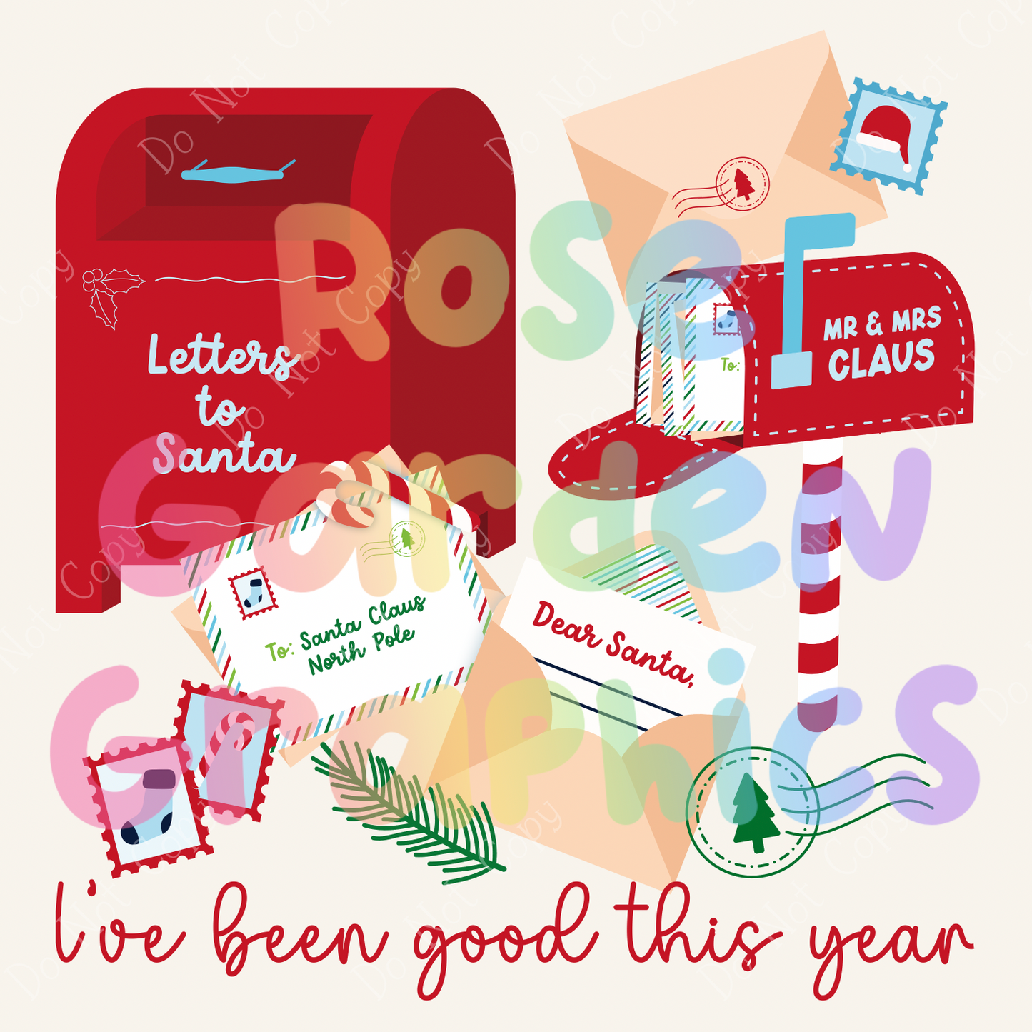 Letters to Santa "I've Been Good This Year" PNG