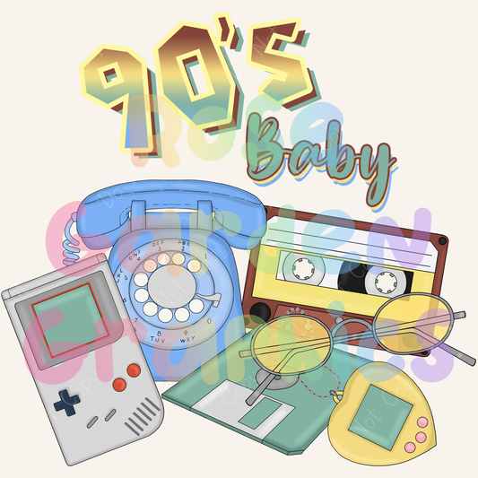 90's Baby (Retro Colors) PNG