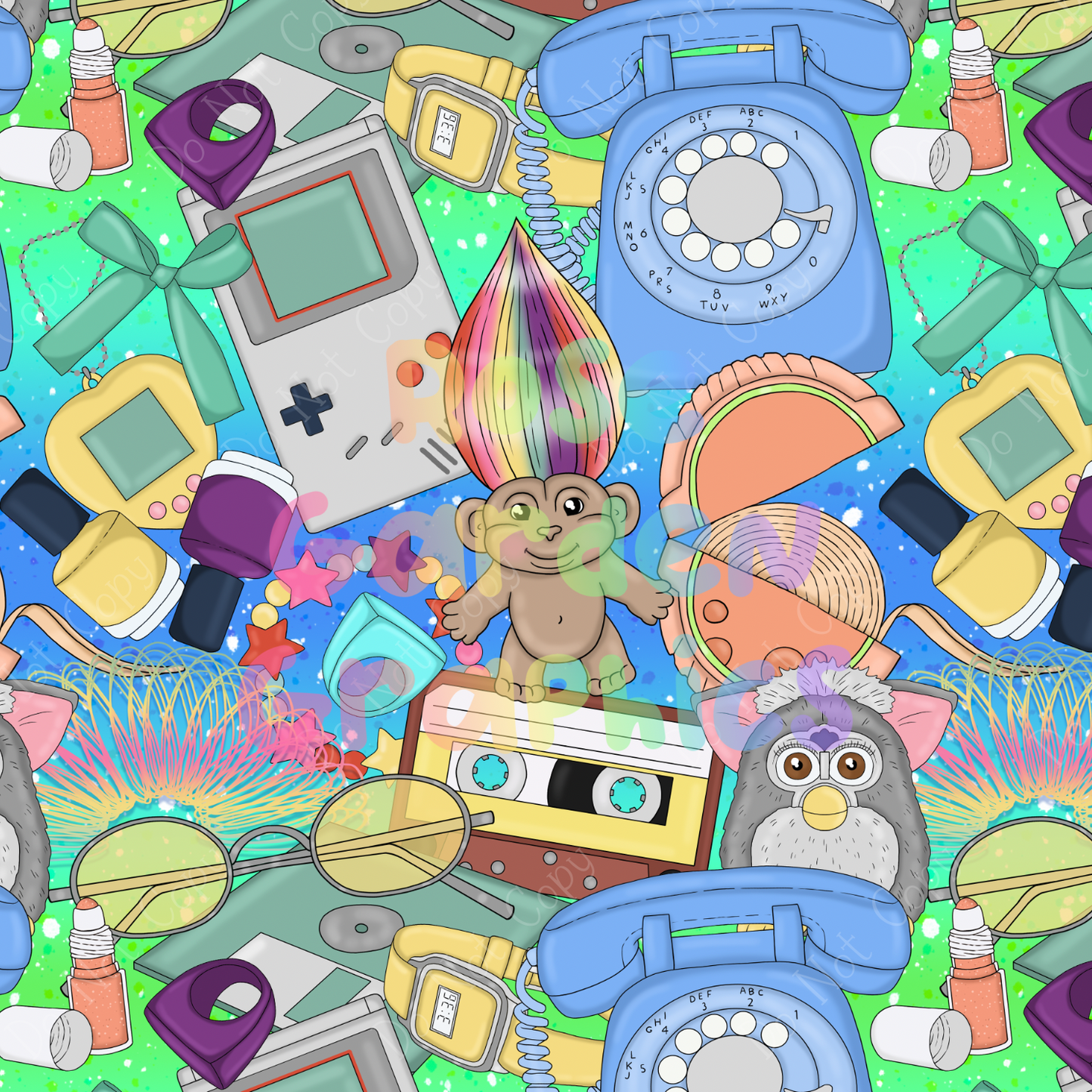 90's Baby (Retro Colors) Seamless Image