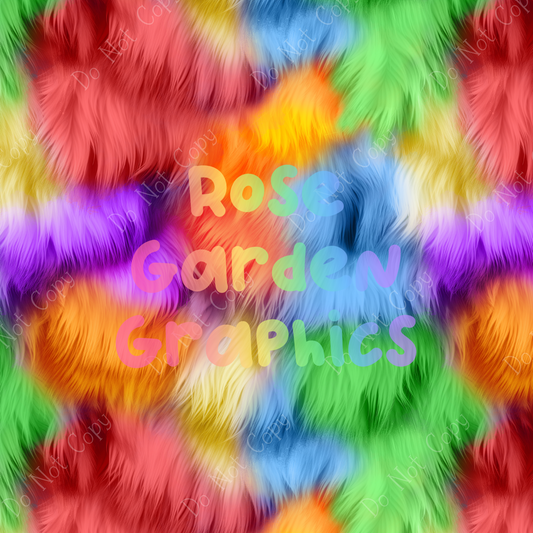 Rainbow Fur Seamless Image