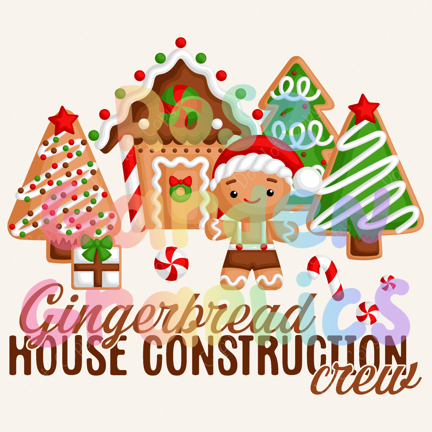 Gingerbread House and Crew 