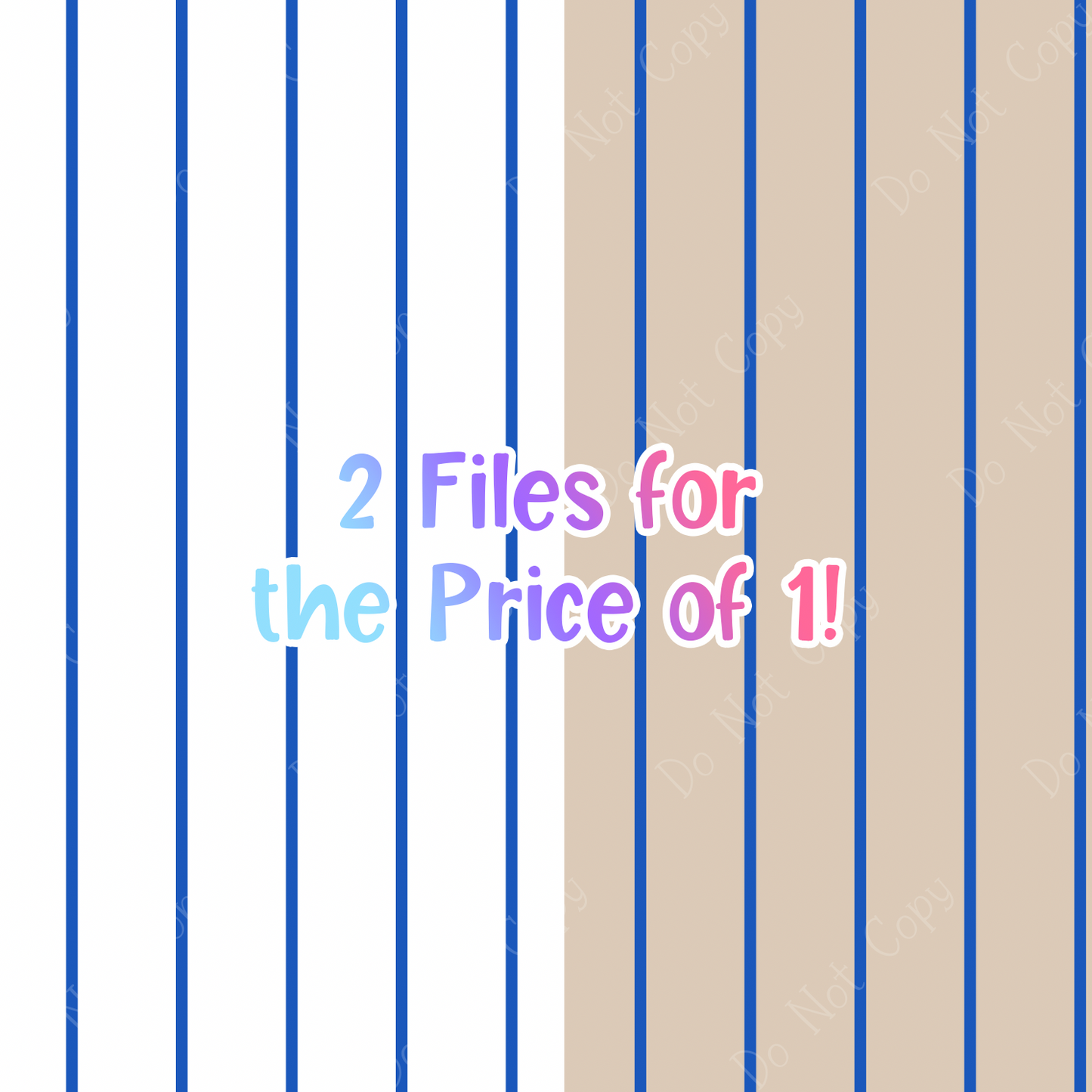 Baseball Pinstripes (Blue/White and Blue/Beige) 2 Seamless Images