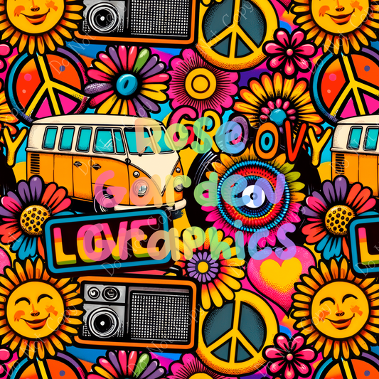 Groovy Love Seamless Image