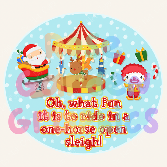 Christmas Carnival "Oh What Fun It is to Ride in a One-Horse Open Sleigh" PNG