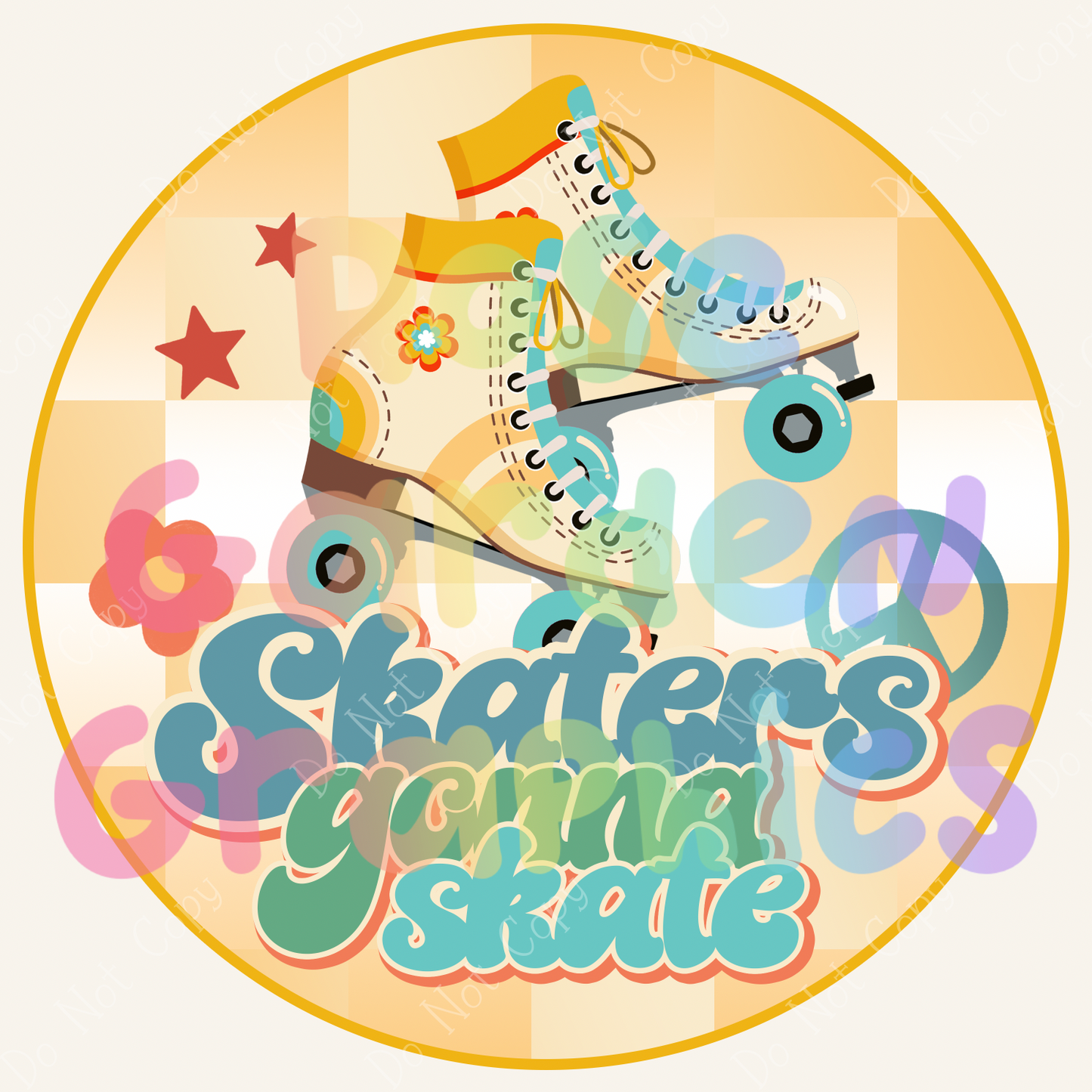 Retro Skate Party (Light) "Skaters Gonna Skate" PNG