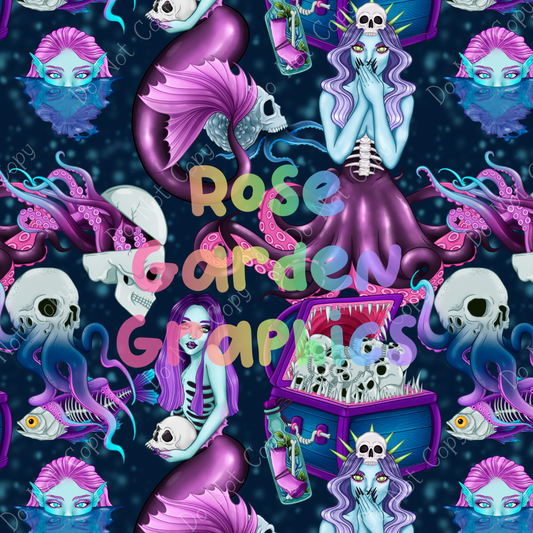 Dead Mermaids Seamless Image