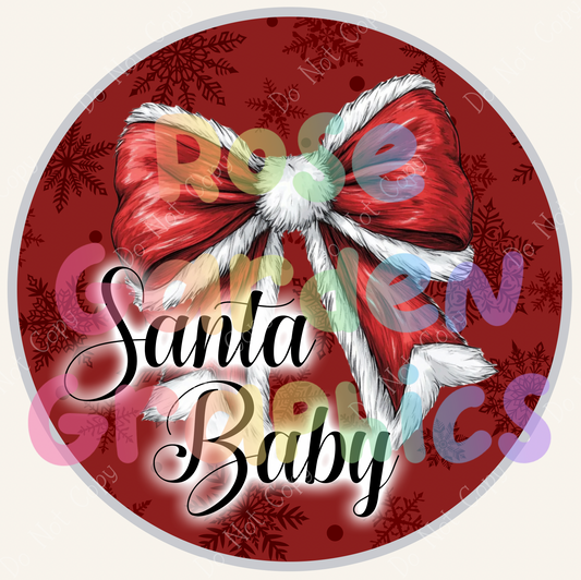 Santa Bows "Santa Baby" PNG