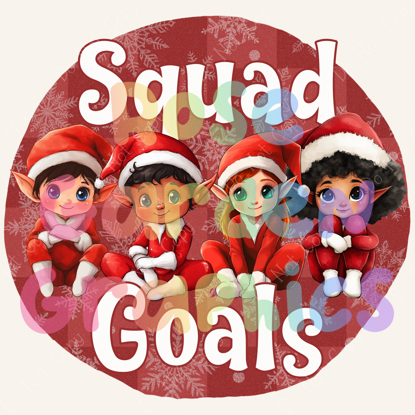 Santa's Elves "Squad Goals" PNG