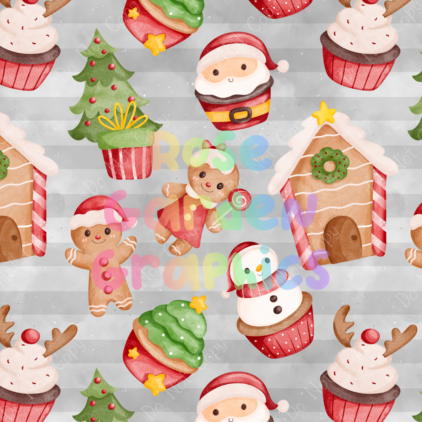 Christmas Desserts Seamless Image