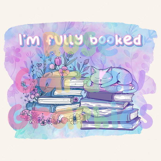 Lofi Reading Nook "I'm Fully Booked" PNG