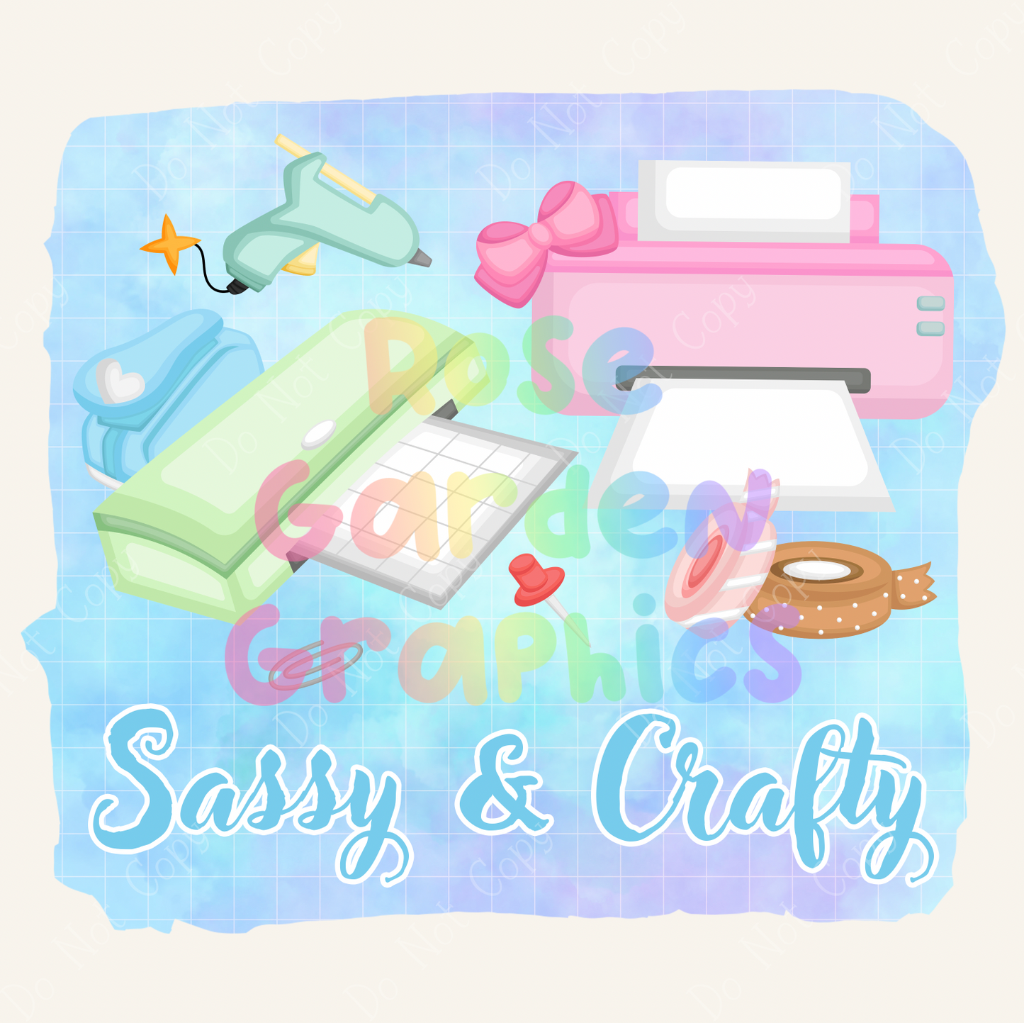 Craft Table "Sassy & Crafty" PNG