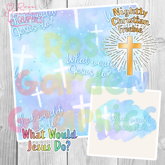 What Would Jesus Do? Seamless and PNG Set