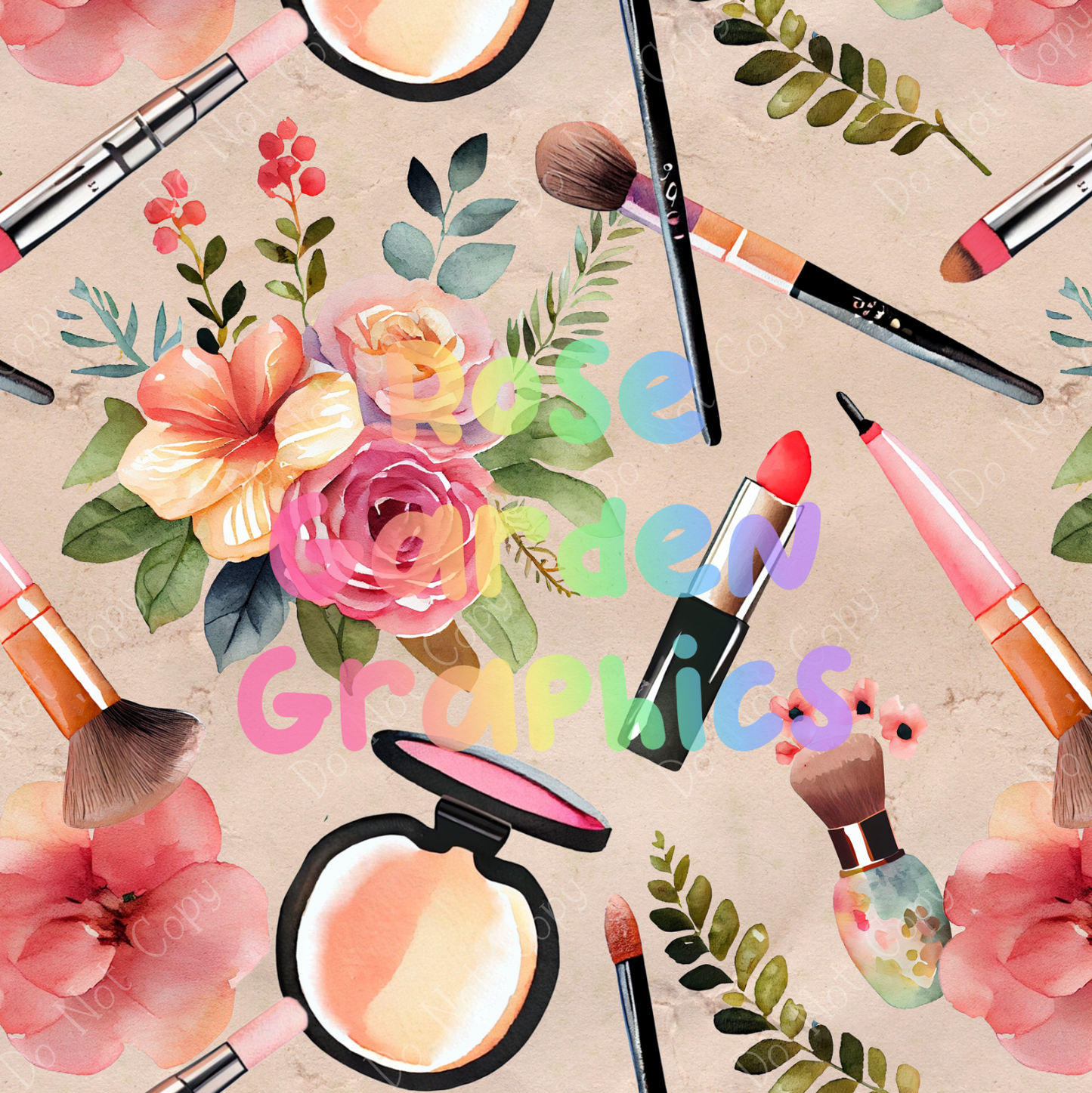 Makeup Floral Seamless Image