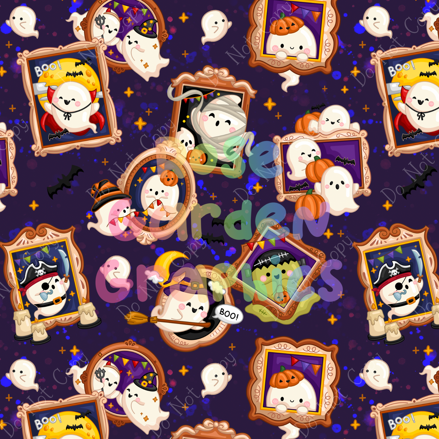 Ghost Portraits Seamless Image