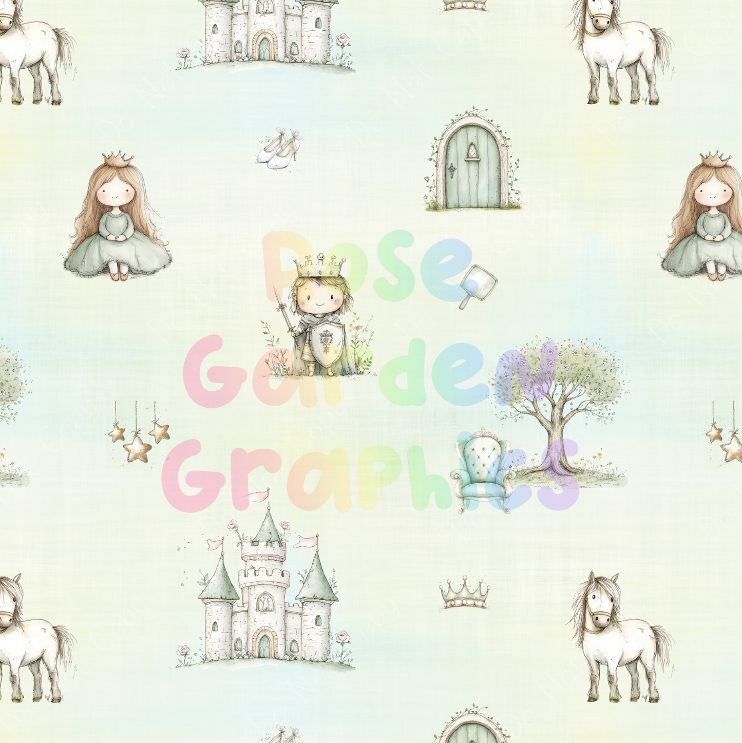 Neutral Fairytale Seamless Image