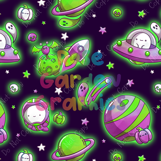 Space Ghosts Seamless Image