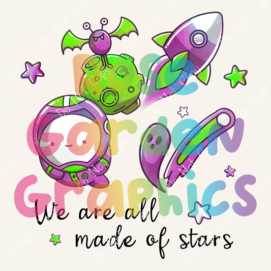 Space Ghosts "We Are All Made of Stars" PNG
