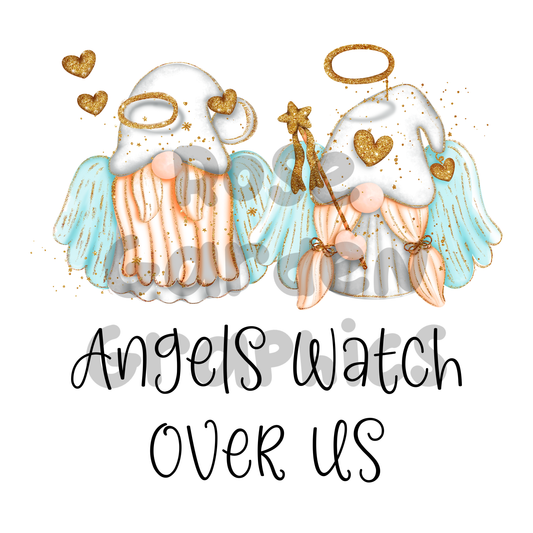 Angel Gnomes "Angels Watch Over Us" PNG