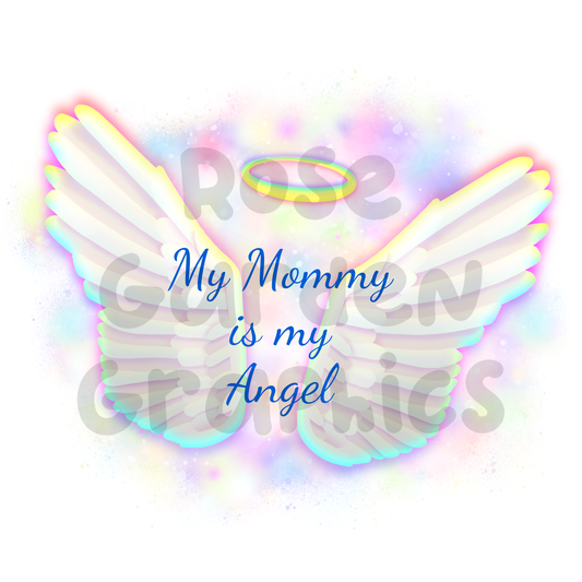 Angel Wings (Pink) "My Mommy is My Angel" PNG