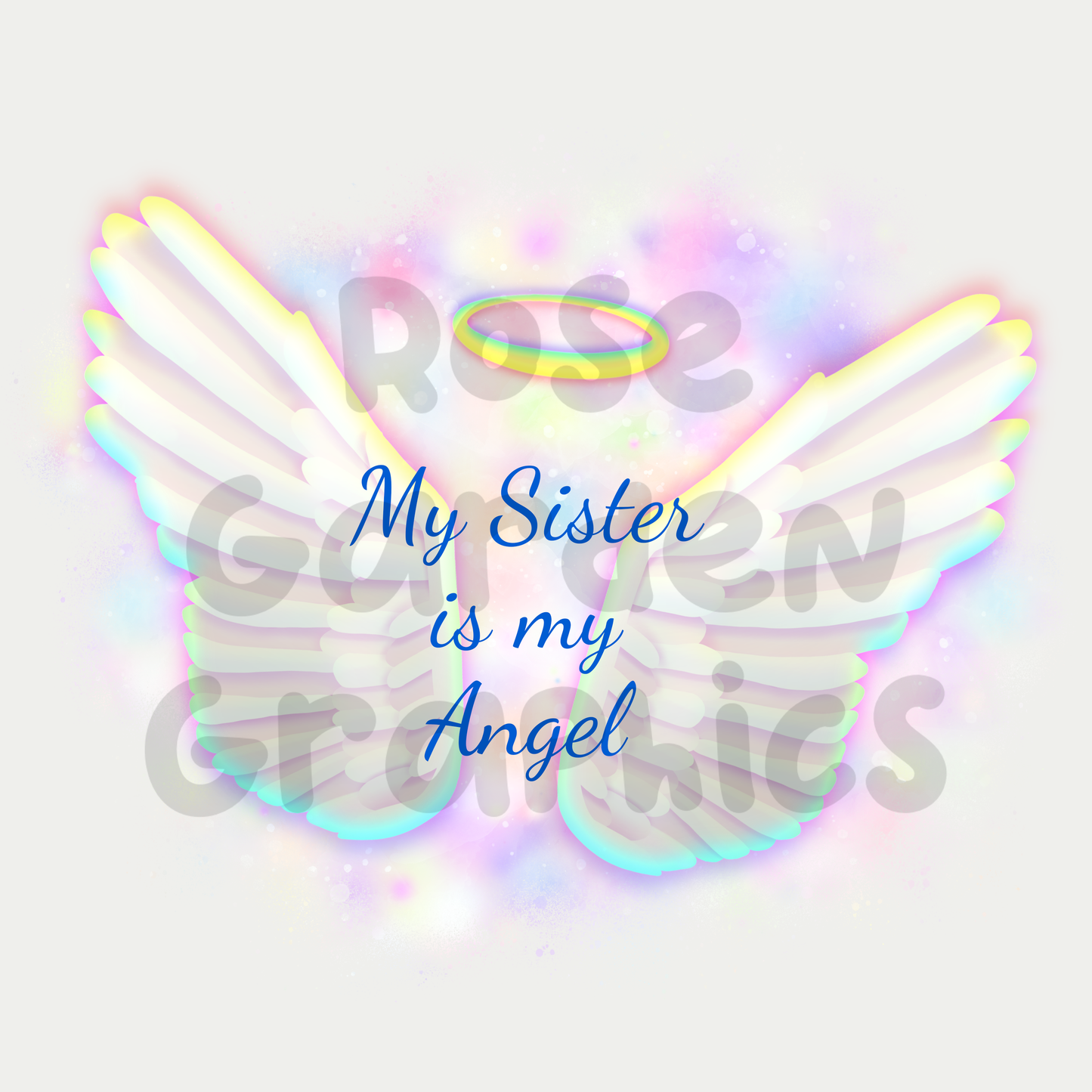 Angel Wings (Pink) "My Sister is My Angel" PNG