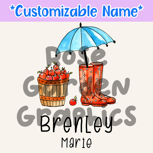 Botas de otoño Nombre personalizado PNG ($5 por archivo de nombre)