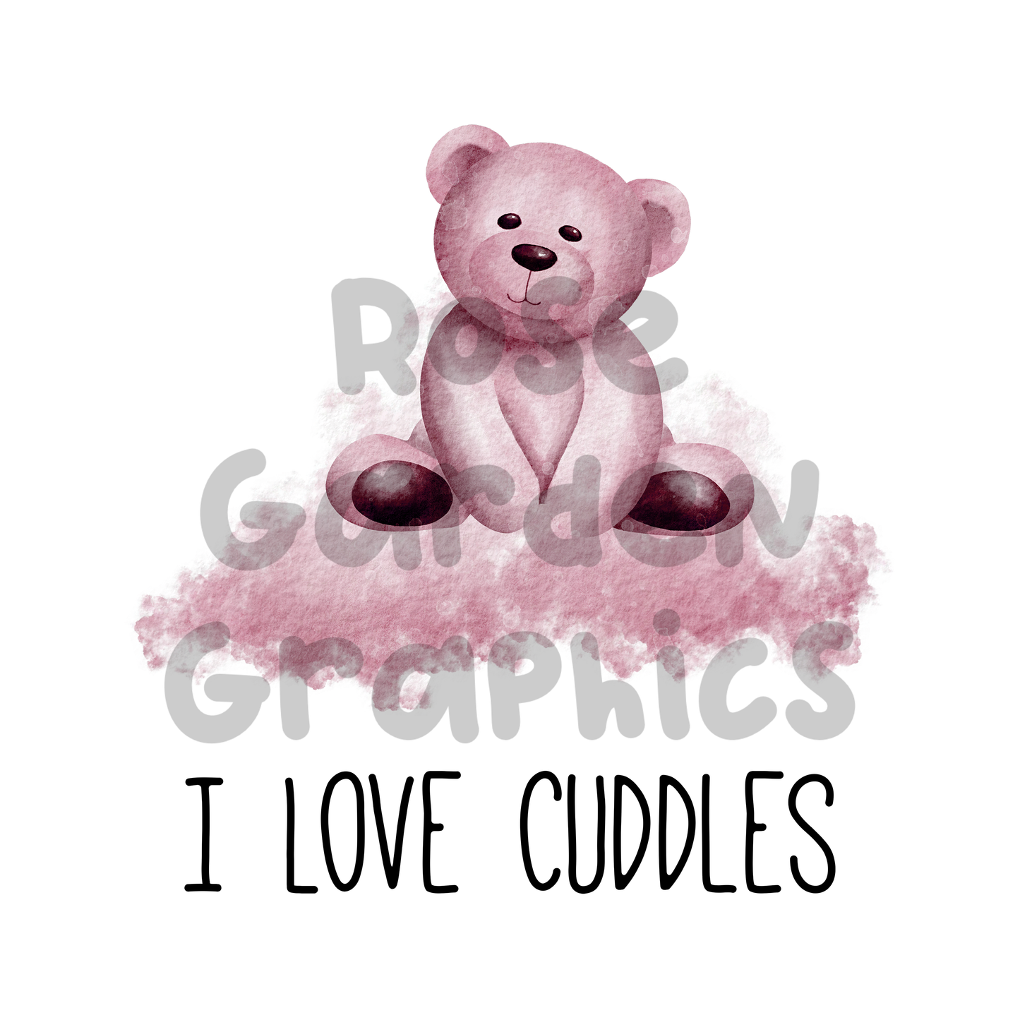 Baby Bear "I Love Cuddles" 3 PNGs Bundle