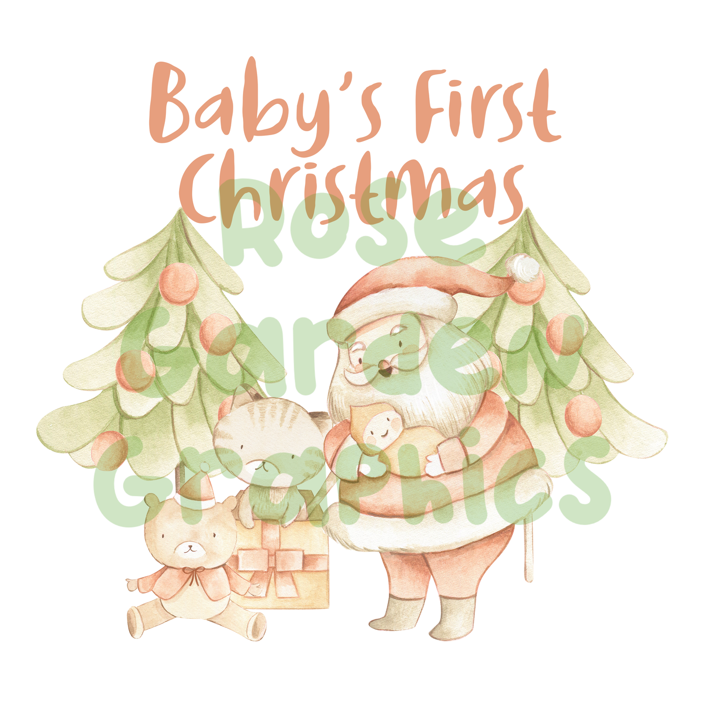 Paquete de 2 PNG para la primera Navidad del bebé