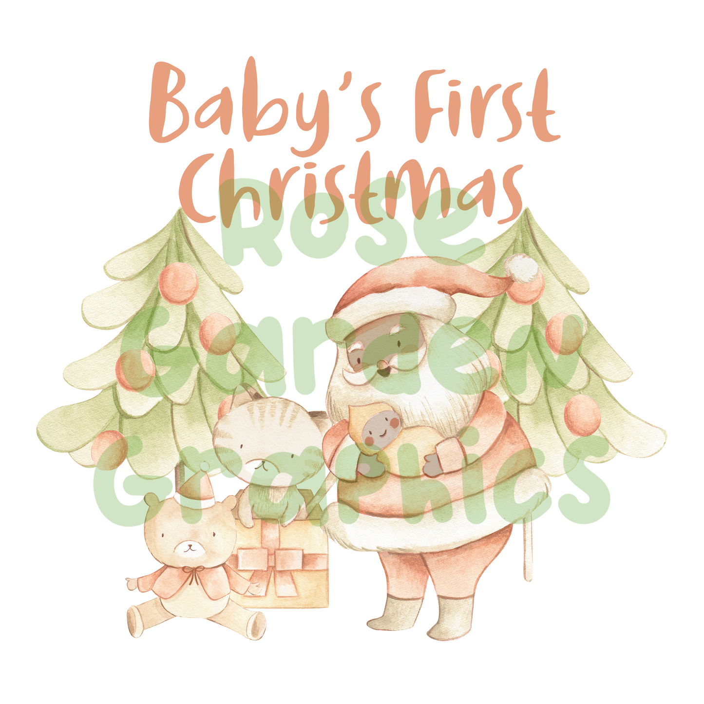 Paquete de 2 PNG para la primera Navidad del bebé