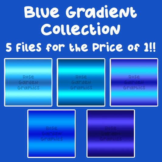 Blue Gradient 5 Seamless Images Bundle