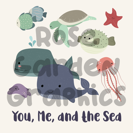 Boho Sea "You, Me, and the Sea" PNG