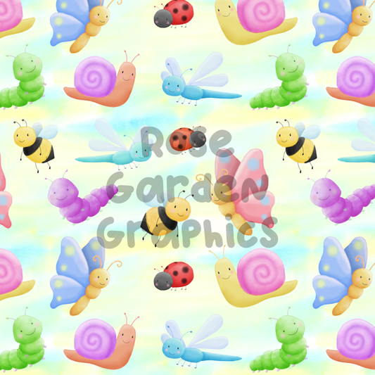 Imagen perfecta acuarela de insectos