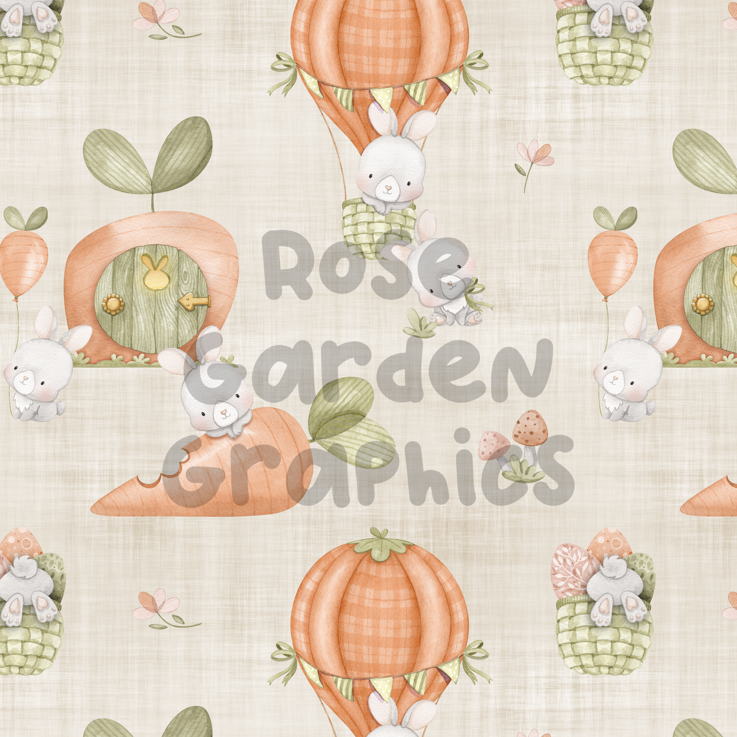 Bunny Linen Seamless Image